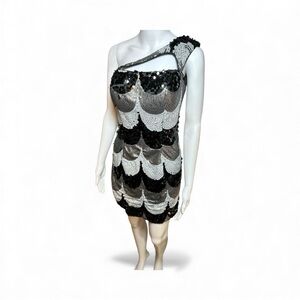 Ritzee originals Black and Silver Sequin Dress